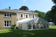 marquee linked to Salisbury Hall