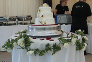 marquee reception, preparations