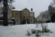Winslowe House in snow